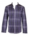 Michael Kors Mens Plaid Tailored Fit Shirt