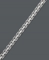 For standout style, add this last-minute touch. Giani Bernini's chic, Bismark link chain shines in sterling silver. Approximate length: 8 inches.