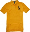 Polo Ralph Lauren Boy's Multicolor Big Pony Polo (Medium (10/12), Gold Bugle)