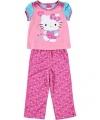 Hello Kitty Heart Balloon 2-Piece Pajamas (Sizes 2T - 4T) - pink/aqua, 2t