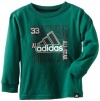 Adidas Boys 2-7 Type Performance Shirt, Dark Green, 6