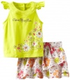 Calvin Klein Baby-girls Infant Top with Printed Skort,Assorted,18 Months