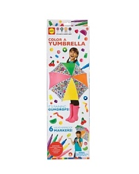 Decorate a rainy day! A scrumptious splish-splash umbrella kit includes 24 diameter pre-printed umbrella and 6 weatherproof markers. Decorate a rainy day! A scrumptious splish-splash umbrella kit includes 24 diameter pre-printed umbrella and 6 weatherproof markers.