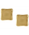 Be there and be square. This pair of sculptural stud earrings from Robert Lee Morris is crafted from gold-tone mixed metal, and features a concave shape for a bit of abstract appeal. Approximate drop: 1/3 inch.