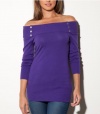 G by GUESS Sienna Bare Shoulder Top, PURPLE CURRENT (SMALL)