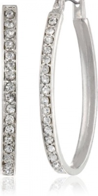 Kenneth Cole New York Urban Rings Pave Oval Hoop Earrings Kenneth Cole New York Urban Rings Pave Oval Hoop Earrings