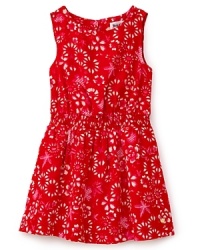 Gorgeously designed with a batik floral print, this sleek silk dress is a lovely choice for a summer party. Gorgeously designed with a batik floral print, this sleek silk dress is a lovely choice for a summer party.