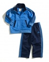 adidas Baby-Boys Infant Fashion Tricot Set, Bright Blue, 12 Months