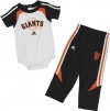 San Francisco Giants Newborn Adidas Creeper & Pant Set