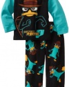 AME Sleepwear Boys Cannot See Phin 2 Piece Pajama Set, Multi, 8