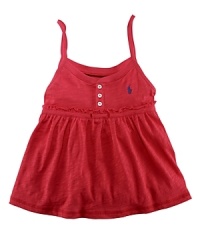 Pretty tank in soft cotton jersey features a sweet empire waist silhouette. Pretty tank in soft cotton jersey features a sweet empire waist silhouette.