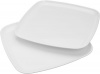 Mozaik Square Platter,  White (14.1-inch), 2-Count Packages (Pack of 6)