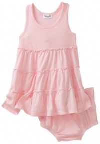 Splendid Littles Baby-girls Infant Tiered Dress and Bloomer, Pink Ribbon, 18-24 Months