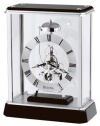 Vantage Black and Chrome 10 High Bulova Table Clock