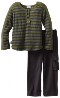 Splendid Littles Boys 2-7 Charcoal Stripe Thermal Henley Shirt Set, Trooper, 2T Splendid Littles Boys 2-7 Charcoal Stripe Thermal Henley Shirt Set, Trooper, 2T
