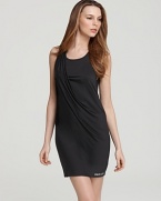 This basic, sporty chemise features oh-so-soft fabric and logo detail along hem.