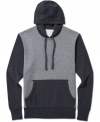 When the temperature drops, lock down your look with this fresh colorblocked zip-up hoodie from American Rag.