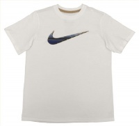 NIKE Boy's Big Swoosh Regular Fit Graphic Shirt-White-Medium NIKE Boy's Big Swoosh Regular Fit Graphic Shirt-White-Medium