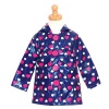 Pink Platinum Little Girls Size 4 Navy Hearts Chic Spring Rain Coat