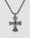 Scott Kay UnKaged tablet design is wrapped with a brass cross. Includes 26 silver chain About 1W X 1½H Made in USA