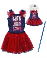 Free to be fashionable. She and her best friend can enjoy the sweet style and tulle skirts on these dainty matching dresses from Sweet Heart Rose, which come with a twirlable baton. Free to be fashionable. She and her best friend can enjoy the sweet style and tulle skirts on these dainty matching dresses from Sweet Heart Rose, which come with a twirlable baton.