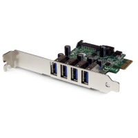 StarTech.com 4-Port PCI Express SuperSpeed USB 3.0 Controller Card Adapter with SATA Power PEXUSB3S4V StarTech.com 4-Port PCI Express SuperSpeed USB 3.0 Controller Card Adapter with SATA Power PEXUSB3S4V