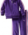 Puma - Kids Baby-Girls Infant Promo Velour Track Suit, Princess Purple, 18 Months