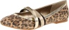 Jessica Simpson Mandi 10/25 Flat (Toddler/Little Kid/Big Kid),Gold Leopard Print,10.5 M US Little Kid