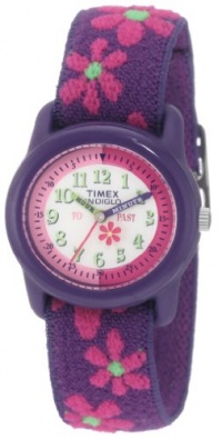 Timex Kids' T89022 Time Teacher Analog Flowers Elastic Fabric Strap Watch Timex Kids' T89022 Time Teacher Analog Flowers Elastic Fabric Strap Watch
