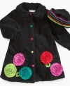 Brighten up any dreary weather with this lovely coat and hat set from Bonnie Jean.