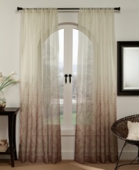Meandering vines on a sheer, ombré voile frame your view with nature-inspired beauty. Decidedly modern, and ultimately versatile, the window panel features a 3 hem at each end so you can choose which way to hang; vines trailing downward or upward. Light filtering. Meandering vines on a sheer, ombré voile frame your view with nature-inspired beauty. Decidedly modern, and ultimately versatile, the window panel features a 3 hem at each end so you can choose which way to hang; vines trailing downward or upward. Light filtering.