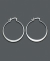 Make these subtly graduated sterling silver hoops part of your morning routine and you'll always be perfectly accessorized. Approximate diameter: 1 inch.