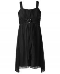 This beautiful matte dress from Ruby Rox gives her dressed-up look a lovely boost. This beautiful matte dress from Ruby Rox gives her dressed-up look a lovely boost.