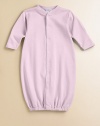 Pamper your little one with this soft, comfy and clever baby sack that converts to a coverall for easy dressing.Front button closure Snap bottom Legs have elastic cuffs Pima cotton Machine wash Imported Please note: Number of snaps may vary depending on size ordered. 