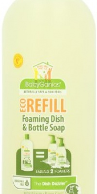 Babyganics Dish Dazzler Foaming Dish Soap Refill, 33.8 fl. oz. (Pack of 2) Babyganics Dish Dazzler Foaming Dish Soap Refill, 33.8 fl. oz. (Pack of 2)