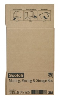 Scotch Mailing, Moving, and Storage Box, 18 Inches x 18 Inches x 16 Inches, Folded Box, 6-Pack (8018FBLRG) Scotch Mailing, Moving, and Storage Box, 18 Inches x 18 Inches x 16 Inches, Folded Box, 6-Pack (8018FBLRG)