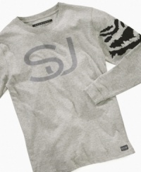 Pitch perfect for the little guy with bold style. Sean John's long-sleeved basic will soon be his favorite graphic tee. Pitch perfect for the little guy with bold style. Sean John's long-sleeved basic will soon be his favorite graphic tee.