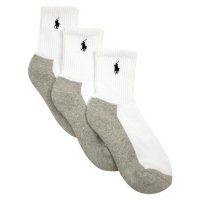 Polo Ralph Lauren boys Grey Sole crew socks 3pairs - 4-7 (shoe size 10-13) Polo Ralph Lauren boys Grey Sole crew socks 3pairs - 4-7 (shoe size 10-13)