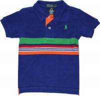 Polo Ralph Lauren Infant Boys Striped Mesh Polo (12 Month, Blue Streak) Polo Ralph Lauren Infant Boys Striped Mesh Polo (12 Month, Blue Streak)