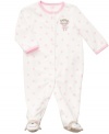 Keep your tiny dancer comfy all the way down to her feet with this darling footed coverall from Carter's.