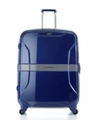 In a class of its own! Sleek lines, an indestructible hardside design and a lightweight build that flies on easy-glide spinners give you peace of mind on the open road. Two divided interior compartments, extra zipper pouch and detachable zipper compartments lock up safely with the TSA-friendly lock. 2-year limited warranty. In a class of its own! Sleek lines, an indestructible hardside design and a lightweight build that flies on easy-glide spinners give you peace of mind on the open road. Two divided interior compartments, extra zipper pouch and detachable zipper compartments lock up safely with the TSA-friendly lock. 2-year limited warranty.