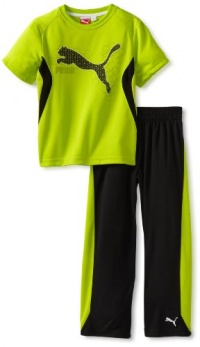Puma - Kids Boys 2-7 Little Cat Pant Set, Green, 7 Puma - Kids Boys 2-7 Little Cat Pant Set, Green, 7