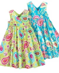 Color her happy. She'll be smiling all day in this comfy and bright paisley dress from So Jenni. Color her happy. She'll be smiling all day in this comfy and bright paisley dress from So Jenni.