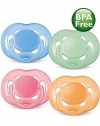 Philips AVENT BPA Free Contemporary Freeflow Pacifier, 0-6 Months, 2-Pack, Colors and Designs May Vary