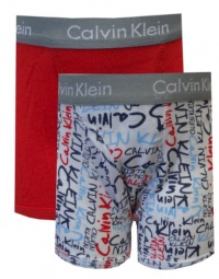 Calvin Klein Toddler Red Grafitti 2 Pack boxer briefs for boys (4T) Calvin Klein Toddler Red Grafitti 2 Pack boxer briefs for boys (4T)