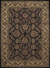 Nourison Rugs Jaipur Collection JA15 Black Runner 2'4 x 8' Area Rug Nourison Rugs Jaipur Collection JA15 Black Runner 2'4 x 8' Area Rug