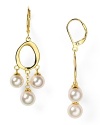 The light of the party: you, in these classically styled Majorica pearl drop earrings - so fabulous and fuss-free.