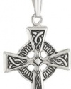 Sterling Silver Celtic Cross Pendant Necklace , 18