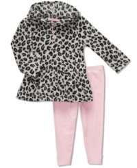 An adorable leopard-print on this microfleece hoodie gives her a cute and cuddly looks, with comfy leggings, from Carter's. An adorable leopard-print on this microfleece hoodie gives her a cute and cuddly looks, with comfy leggings, from Carter's.