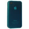 Light Blue Circle Wave Flexible TPU Gel Case for Apple iPhone 4, 4S (AT&T, Verizon, Sprint)